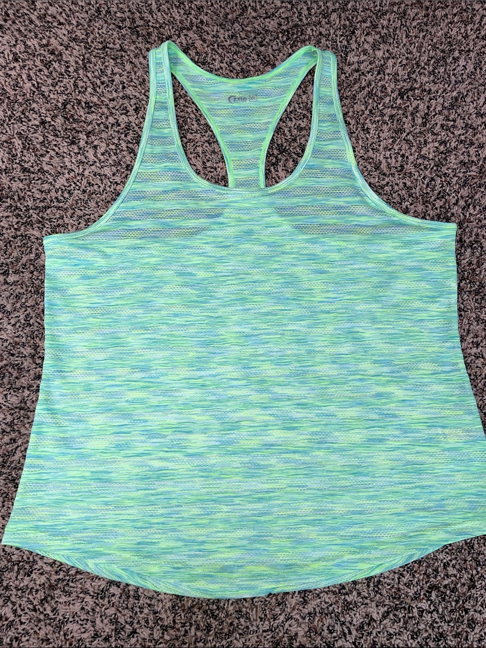 ZYIA Neon Green Space-Dye Racerback Tank Woman’s Plus Size XXL | NWOT - Picture 2 of 4